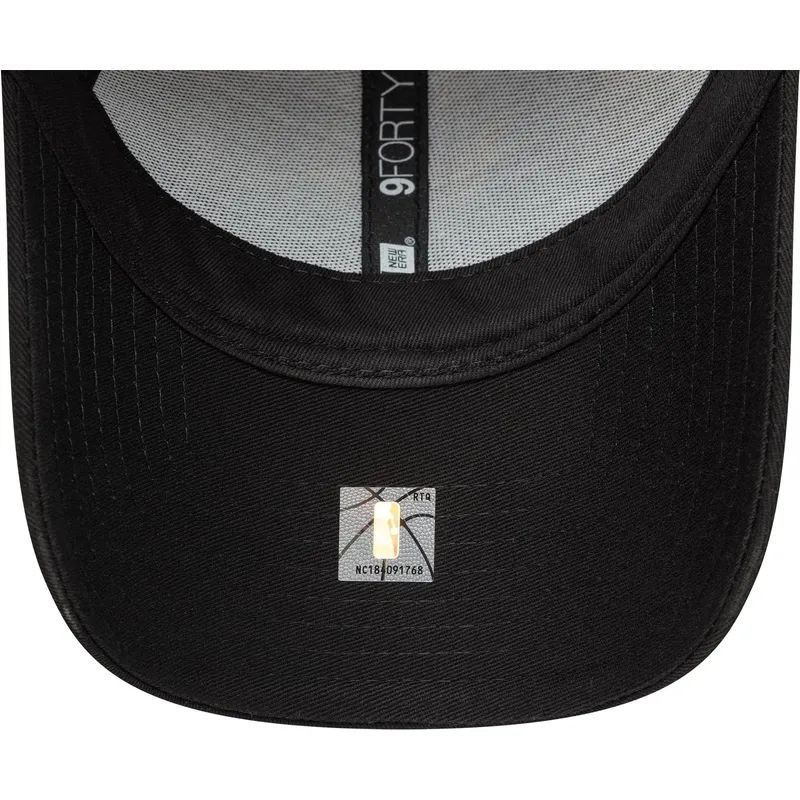 schwarze-verstellbare-trucker-cap-mit-grauem-logo-9forty-der-los-angeles-lakers-nba-von-new-era