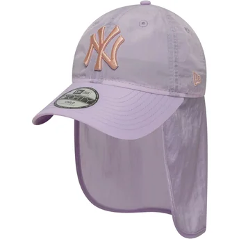 New Era 9FORTY Sun Shield lila gebogener Snapback-Cap für Jungen New York Yankees MLB