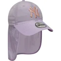 violette-gebogene-snapback-kappe-fur-kinder-9forty-sun-shield-der-new-york-yankees-mlb-von-new-era