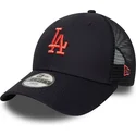 casquette-trucker-bleue-marine-ajustable-pour-enfant-avec-logo-rouge-9forty-homefield-los-angeles-dodgers-mlb-new-era