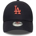 casquette-trucker-bleue-marine-ajustable-pour-enfant-avec-logo-rouge-9forty-homefield-los-angeles-dodgers-mlb-new-era