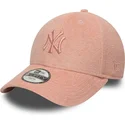 verstellbare-rosa-kinder-cap-9forty-towelling-der-new-york-yankees-mlb-von-new-era