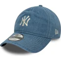 shapka-izvita-sinya-reguliruem-9twenty-denim-na-new-york-yankees-mlb-ot-new-era