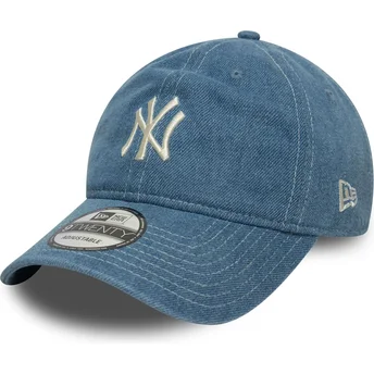 New Era New York Yankees MLB 9TWENTY Denim justerbar blå...