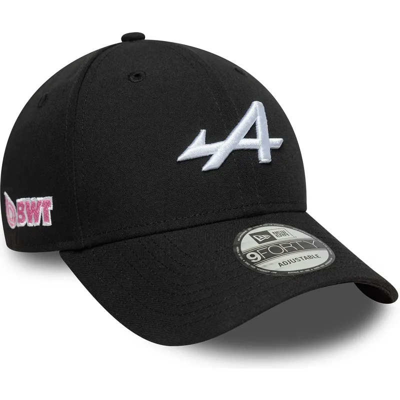 schwarze-9forty-essential-snapback-kappe-mit-gebogenem-schirm-des-alpine-f1-teams-von-new-era