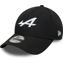 schwarze-9forty-essential-snapback-kappe-mit-gebogenem-schirm-des-alpine-f1-teams-formula-1-von-new-era