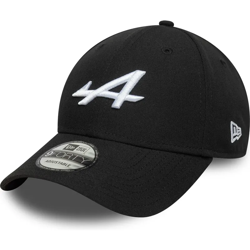 schwarze-9forty-essential-snapback-kappe-mit-gebogenem-schirm-des-alpine-f1-teams-von-new-era