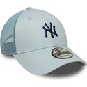 casquette-trucker-bleue-ajustable-avec-logo-bleu-marine-9forty-homefield-new-york-yankees-mlb-new-era