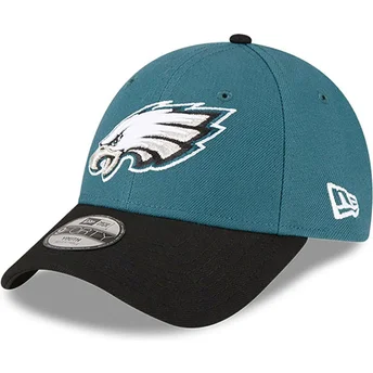 New Era Извита Козирка Детска 9FORTY The League Philadelphia Eagles NFL Зелена и Черна Регулируема Шапка