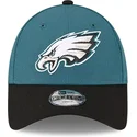 new-era-curved-brim-youth-9forty-the-league-philadelphia-eagles-nfl-green-and-black-adjustable-cap