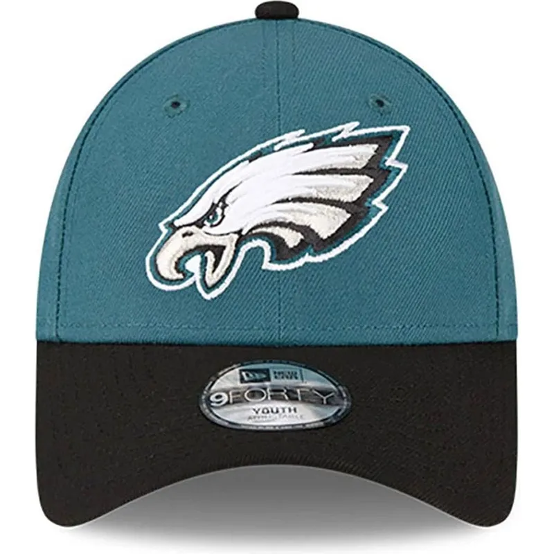 new-era-izvita-kozirka-detska-9forty-the-league-philadelphia-eagles-nfl-zelena-i-cherna-reguliruema-shapka