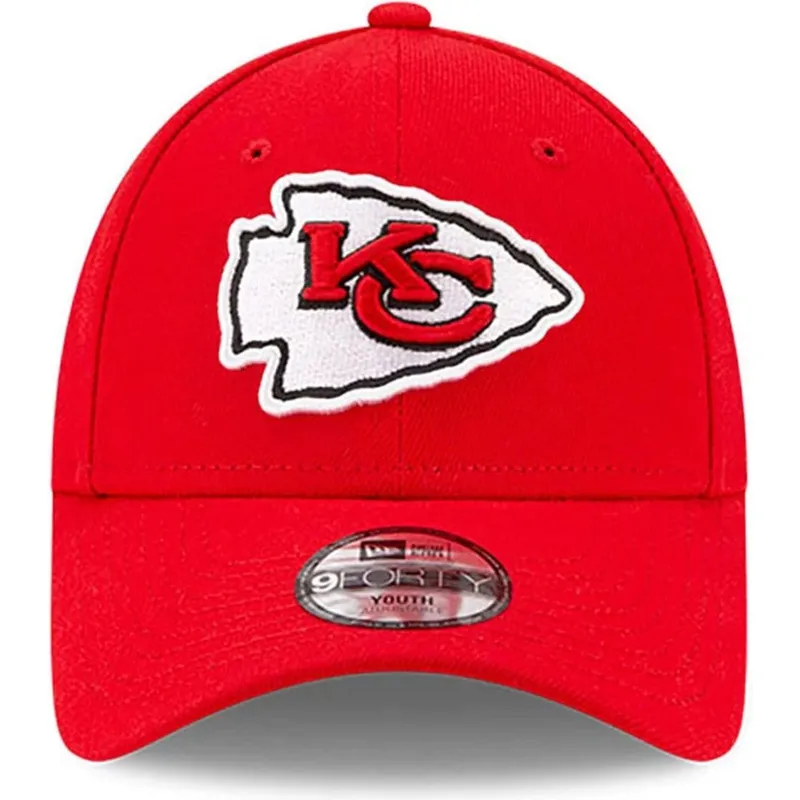 new-era-izvita-periferiya-youth-9forty-the-league-kansas-city-chiefs-nfl-chervena-reguliruema-shapka