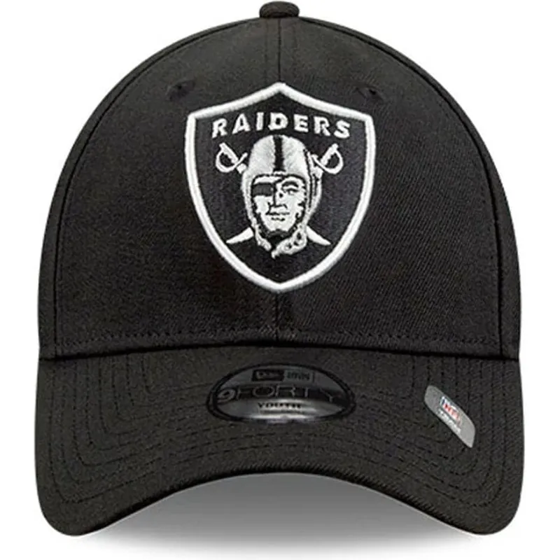 shapka-izvita-cherna-reguliruem-za-deca-9forty-the-league-na-las-vegas-raiders-nfl-ot-new-era