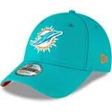 blaue-gebogene-verstellbare-kinderkappe-9forty-the-league-der-miami-dolphins-nfl-von-new-era