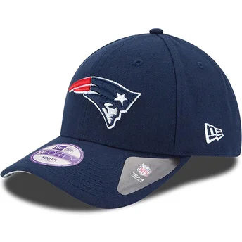 New Era Извита Периферия Детска 9FORTY The League New England Patriots NFL Тъмносиня Регулируема Шапка