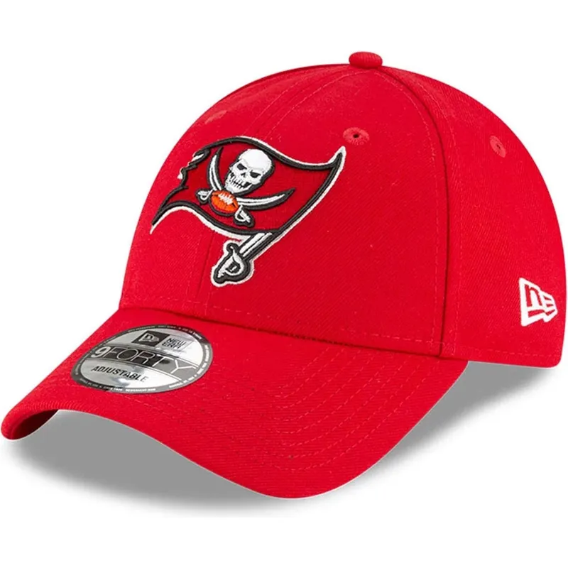 shapka-izvita-chervena-reguliruem-za-deca-9forty-the-league-na-tampa-bay-buccaneers-nfl-ot-new-era
