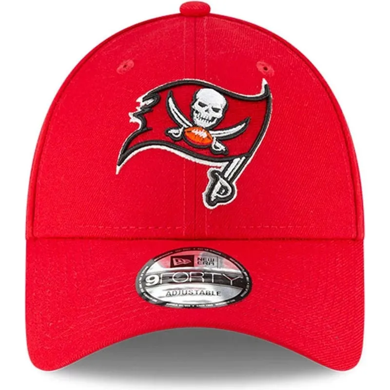 shapka-izvita-chervena-reguliruem-za-deca-9forty-the-league-na-tampa-bay-buccaneers-nfl-ot-new-era