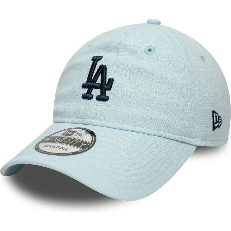 shapka-izvita-sinya-reguliruem-9twenty-linen-na-los-angeles-dodgers-mlb-ot-new-era