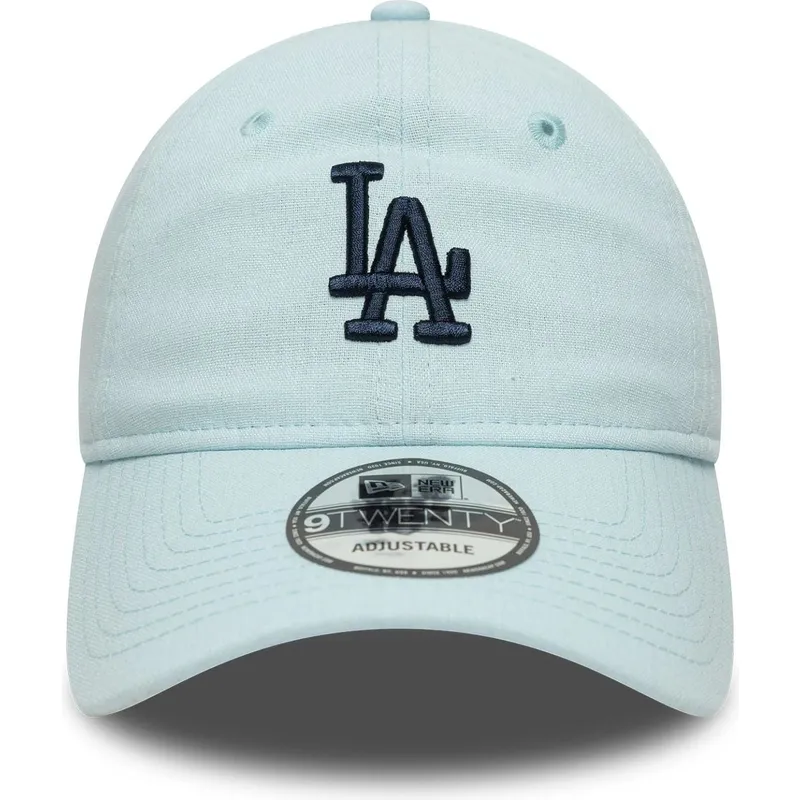 shapka-izvita-sinya-reguliruem-9twenty-linen-na-los-angeles-dodgers-mlb-ot-new-era