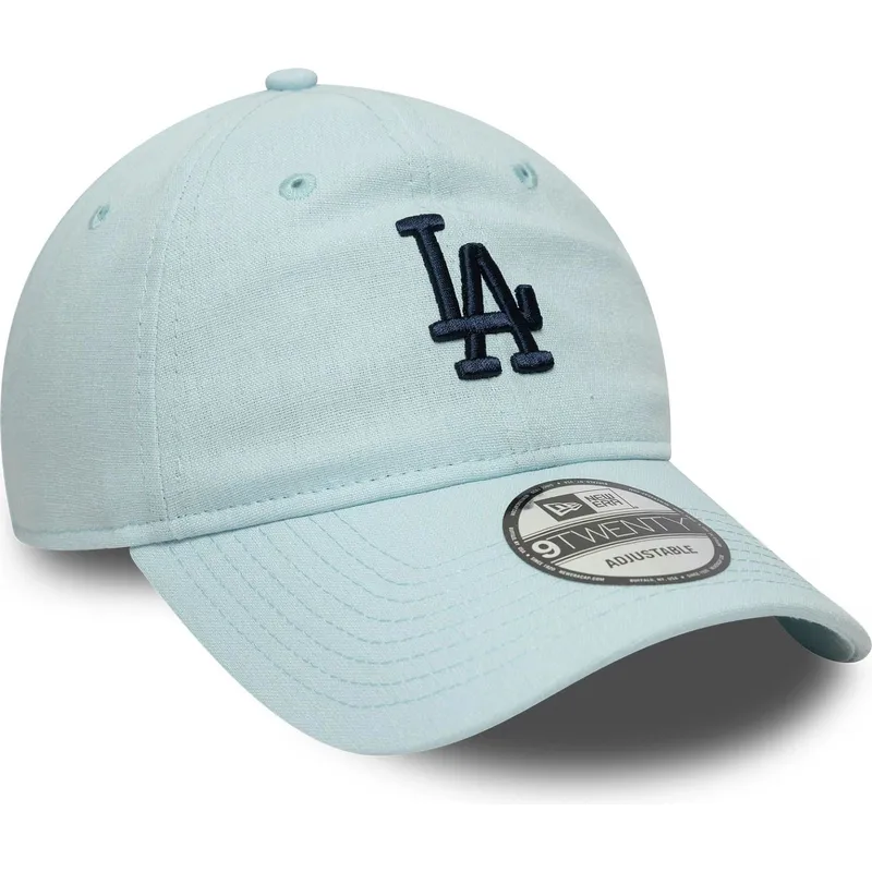 shapka-izvita-sinya-reguliruem-9twenty-linen-na-los-angeles-dodgers-mlb-ot-new-era
