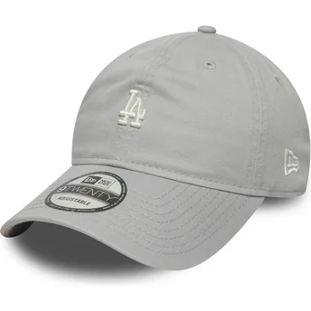 Casquette courbée grise ajustable 9TWENTY Mini Logo Washed Los Angeles Dodgers MLB New Era