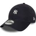 casquette-courbee-bleue-marine-ajustable-9twenty-mini-logo-washed-new-york-yankees-mlb-new-era