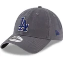 gra-justerbar-buet-kasket-med-blat-logo-9twenty-core-classic-fra-los-angeles-dodgers-mlb-fra-new-era