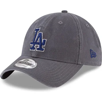 Grå justerbar kurvet kasket med blåt logo 9TWENTY Core Classic fra Los Angeles Dodgers MLB fra New Era