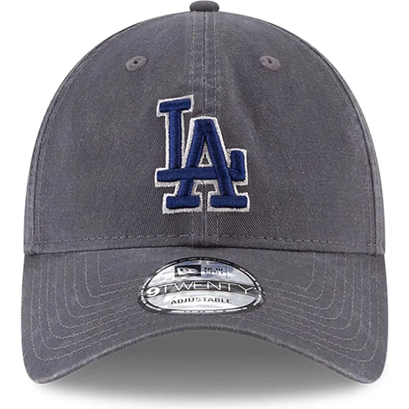 shapka-izvita-siv-reguliruem-9twenty-core-classic-na-los-angeles-dodgers-mlb-ot-new-era