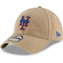 shapka-izvita-bezhov-reguliruem-9twenty-core-classic-na-new-york-mets-mlb-ot-new-era