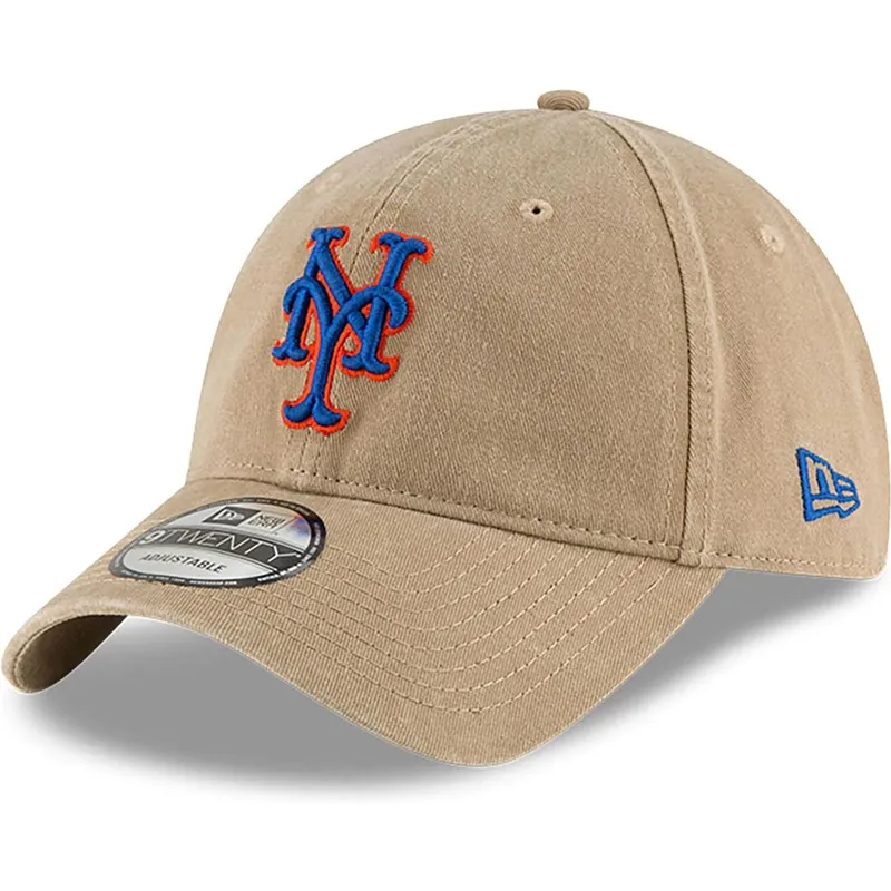 shapka-izvita-bezhov-reguliruem-9twenty-core-classic-na-new-york-mets-mlb-ot-new-era