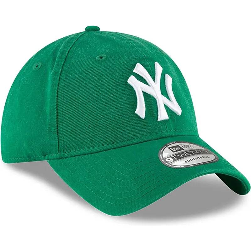 shapka-izvita-zelena-reguliruem-9twenty-core-classic-na-new-york-yankees-mlb-ot-new-era