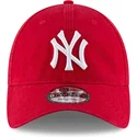 shapka-izvita-chervena-reguliruem-9twenty-core-classic-na-new-york-yankees-mlb-ot-new-era