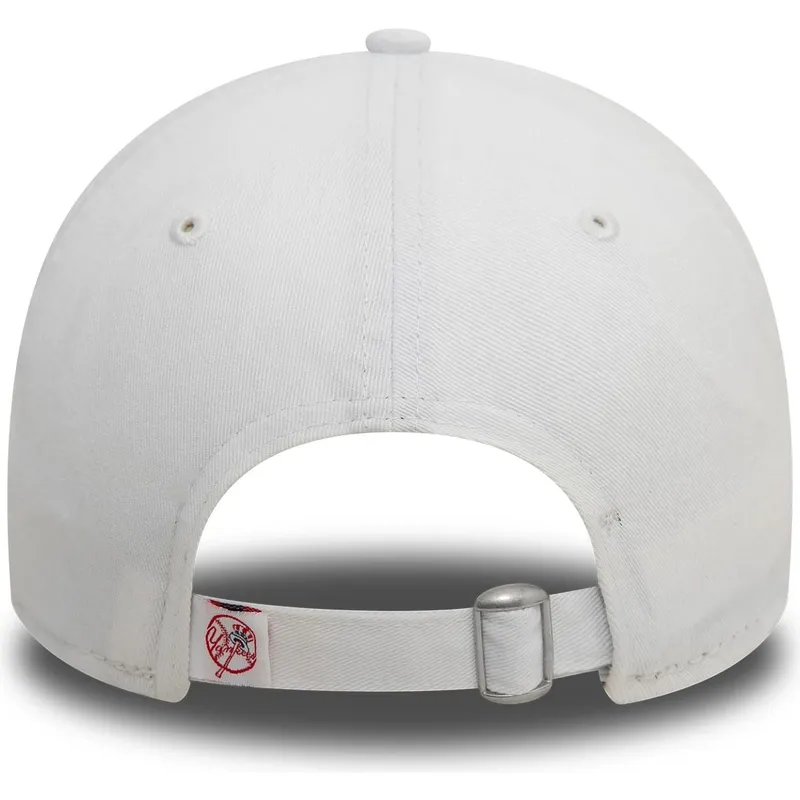 hvid-justerbar-buet-kasket-med-blat-logo-9twenty-core-classic-fra-new-york-yankees-mlb-fra-new-era