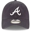 marineblaue-verstellbare-gebogene-kappe-9twenty-core-classic-der-atlanta-braves-mlb-von-new-era