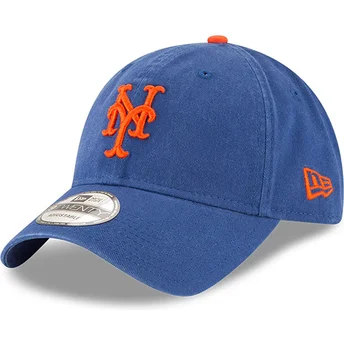 Blå justerbar buet kasket 9TWENTY Core Classic fra New York Mets MLB af New Era