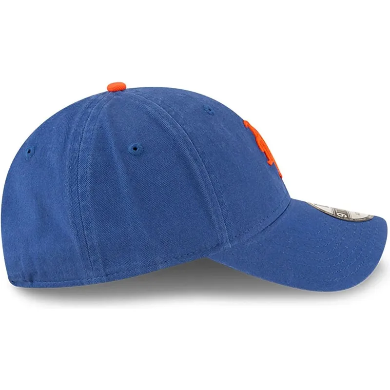 blaue-verstellbare-gebogene-kappe-9twenty-core-classic-der-new-york-mets-mlb-von-new-era