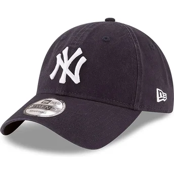 New Era MLB New York Yankees 9TWENTY Core Classic justerbar marineblå buet kasket