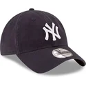 marineblaue-verstellbare-gebogene-kappe-9twenty-core-classic-der-new-york-yankees-mlb-von-new-era
