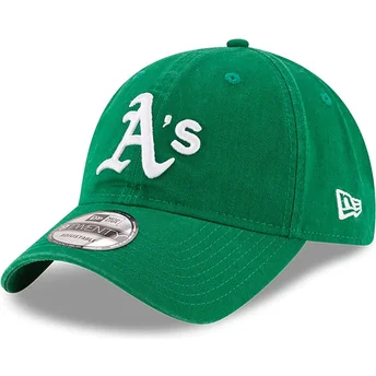 Шапка извита зелена регулируем 9TWENTY Core Classic на Oakland Athletics MLB от New Era