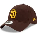 casquette-courbee-marron-ajustable-9twenty-core-classic-san-diego-padres-mlb-new-era