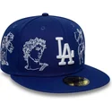 blaue-angepasste-59fifty-mythical-flat-cap-der-los-angeles-dodgers-mlb-von-new-era