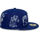 blaue-angepasste-59fifty-mythical-flat-cap-der-los-angeles-dodgers-mlb-von-new-era