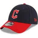 gebogene-marineblaue-und-rote-verstellbare-kappe-9forty-the-league-der-cleveland-guardians-mlb-von-new-era