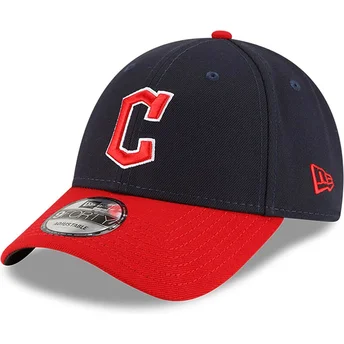 Шапка извита тъмносин регулируем 9FORTY The League на Cleveland Guardians MLB от New Era