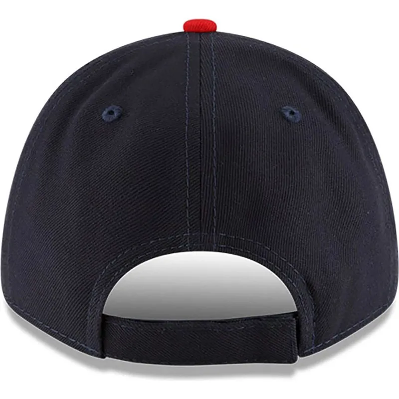 gebogene-marineblaue-und-rote-verstellbare-kappe-9forty-the-league-der-cleveland-guardians-mlb-von-new-era