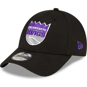 Шапка извита черна регулируем 9FORTY The League на Sacramento Kings NBA от New Era