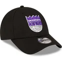 schwarze-verstellbare-9forty-the-league-kappe-der-sacramento-kings-nba-von-new-era