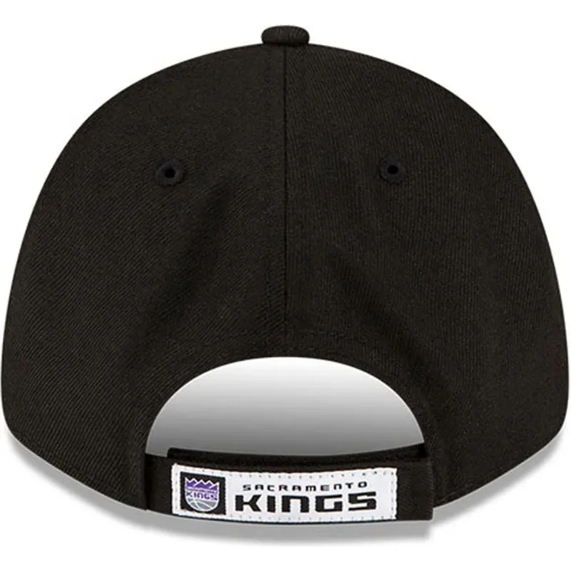 schwarze-verstellbare-gebogene-kappe-9forty-the-league-der-sacramento-kings-nba-von-new-era