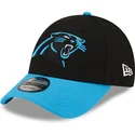 casquette-courbee-noire-et-bleue-ajustable-9forty-the-league-carolina-panthers-nfl-new-era
